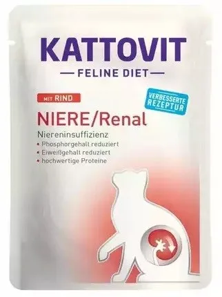 KATTOVIT Feline Diet Niere/Renal Beef - Wet Cat Food - 85g