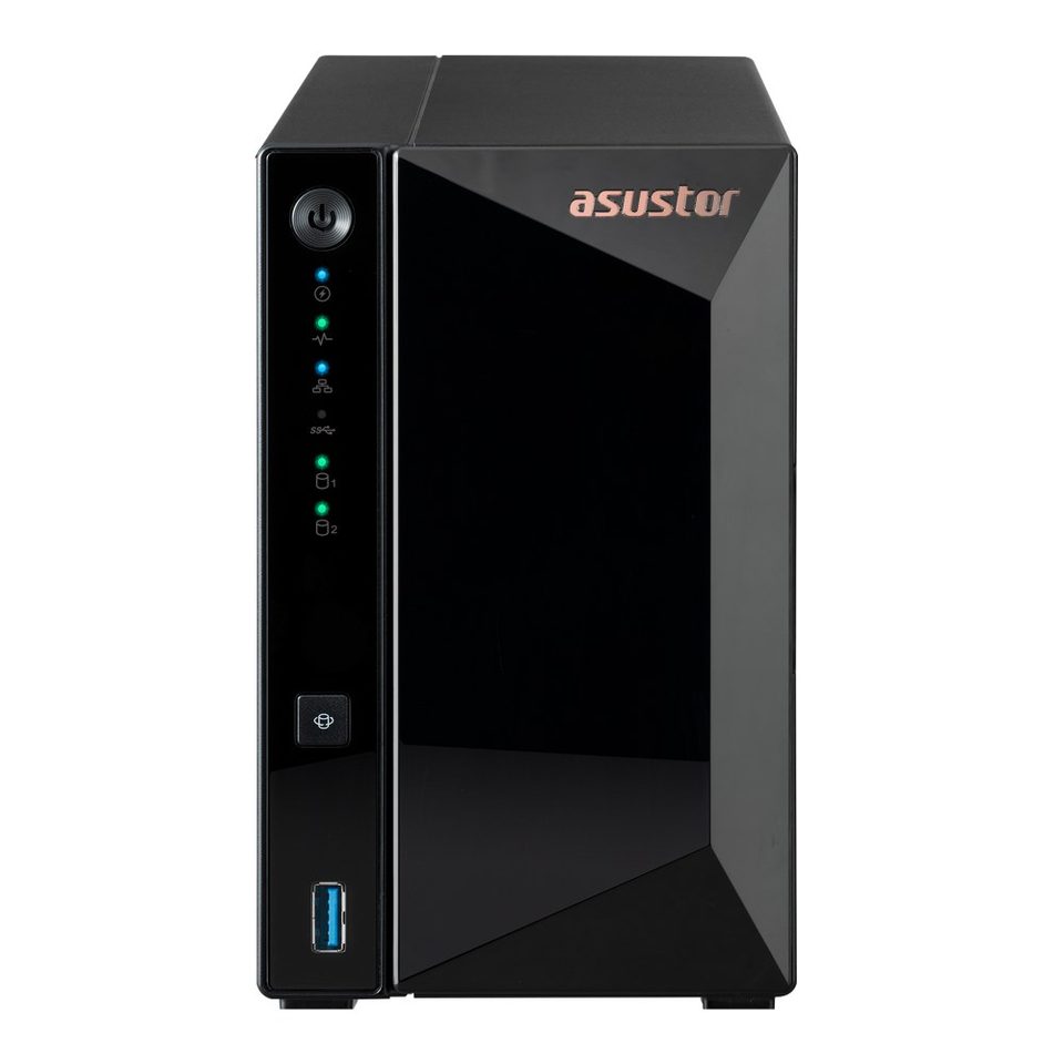 Asustor DRIVESTOR 2 Pro Gen2 AS3302T v2 NAS Realtek RTD1619B 2 GB DDR4 ADM Black