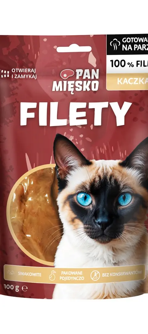 PAN MIĘSKO Duck Fillets - Cat Treats - 100g