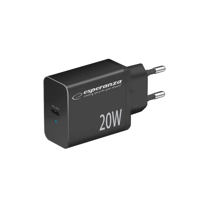 Esperanza EZC104K Mains Charger 20W Black