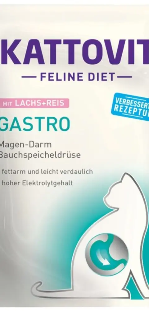 KATTOVIT Feline Diet Gastro Salmon With Rice - Wet Cat Food - 85g