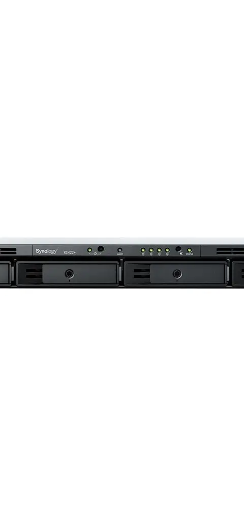 Synology RackStation RS422+ NAS/storage server Rack (1U) Ryzen Embedded R1600 2 GB DDR4 DSM Black