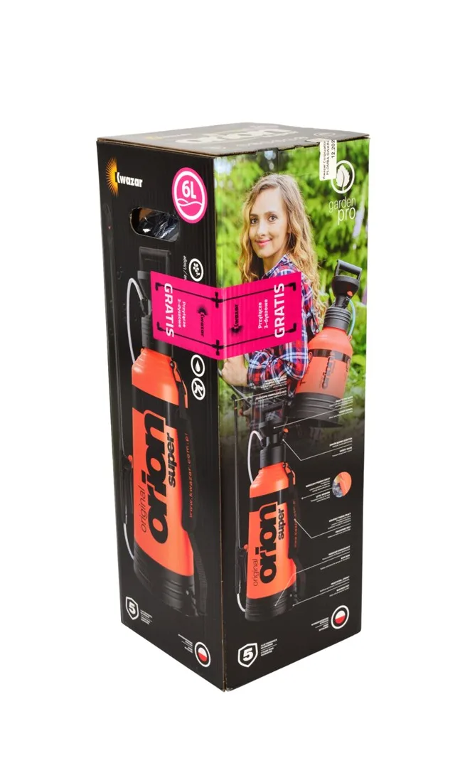 KWAZAR.OPRYSKIWACZ ORION SUPER NEW 6l PROMO + PRZYŁĄCZE 3 RZĘDOWE