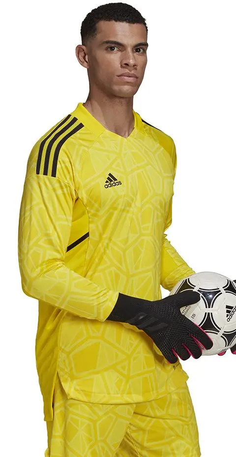 adidas Condivo 22 Jersey Long Sleeve Men's Goalkeeper T-Shirt Yellow HF0137