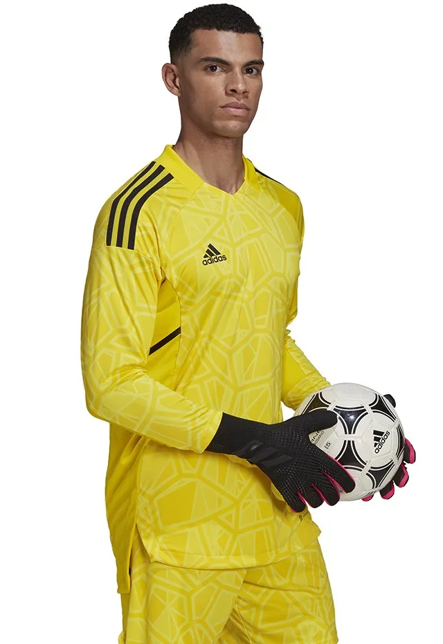 adidas Condivo 22 Jersey Long Sleeve Men's Goalkeeper T-Shirt Yellow HF0137