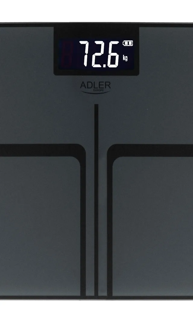Bathroom Scale ADLER AD 8194s STRIPES Rechargeable USB-C Black