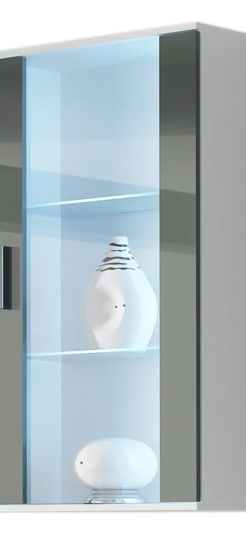 Cama Hanging Display Cabinet SOHO White/Grey Gloss