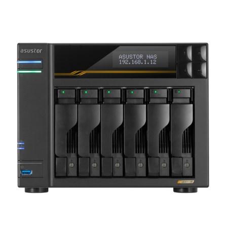 Asustor LOCKERSTOR 6 Gen3 (AS6806T) NAS Desktop AMD Ryzen V3C14 16 GB DDR5 ADM Black