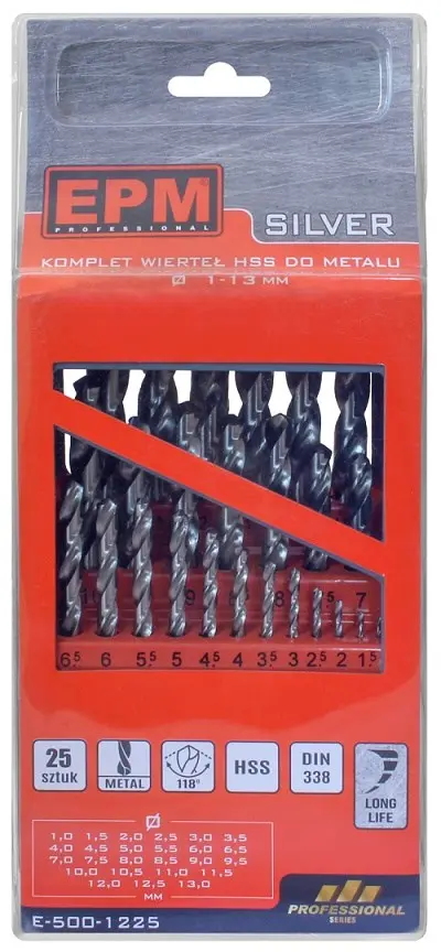 Set Of HSS Drills For Metal 1-13mm 25pcs