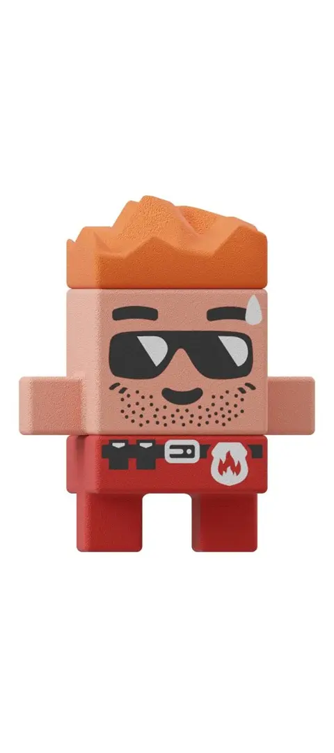Marioinex Mini Waffle City Building Blocks Firefighter Action 148 Pieces