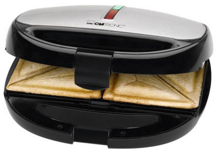 Clatronic ST/WA 3670 Sandwich Maker 800 W Black Stainless Steel