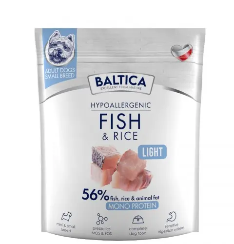 BALTICA Nutraceutic Hypoallergenic Light S Fish With Rice - Dry Dog Food - 1kg