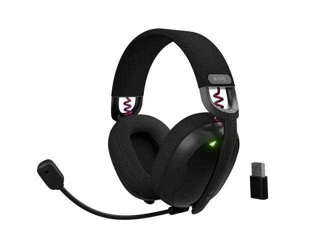 Headphones NAUSZNE FURY FUKIYA F6 Z MIKROFONEM BEZPRZEWODOWE CZARNE