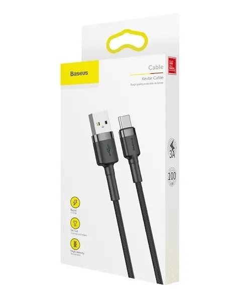Baseus CATKLF-BG1 USB cable 1 m USB A USB C Black