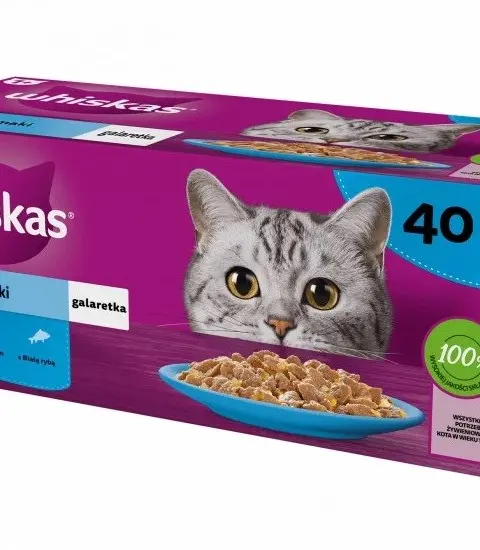 WHISKAS Fish Favourites In Jelly - Wet Cat Food - 40x85 G