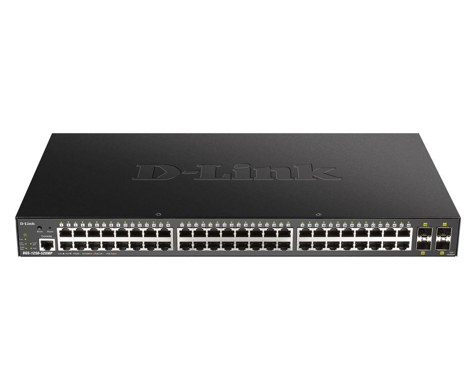 D-Link 48-port Gigabit Smart Managed Switch with 4 x 10G SFP+, 370Watts