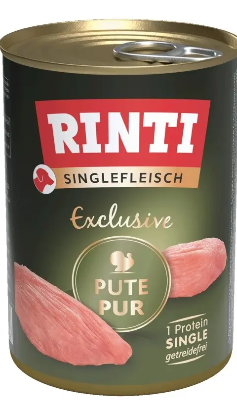 RINTI Singlefleisch Exclusive Turkey - Wet Dog Food - 400g
