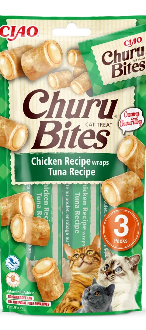 INABA Churu Bites Tuna With Chicken - Cat Treats - 3x10 G
