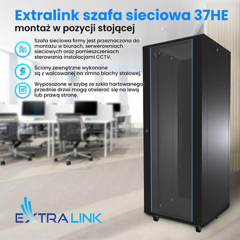 Extralink 37U Rackschrank 600x1000 Black