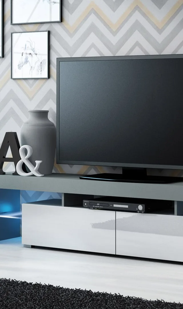 RTV SOLO Cabinet 200x45x35 Grey/Gloss White