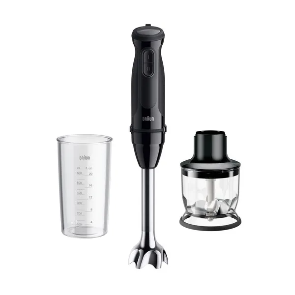 Braun MultiQuick 3 MQ30201M 0.6 L Immersion blender 900 W Black, Satin steel