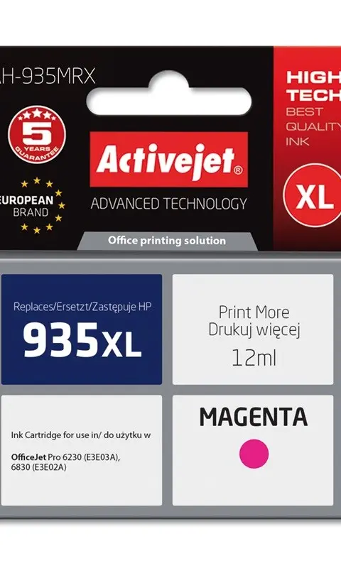Activejet AH-935MRX ink (replacement for HP 935XL C2P25AE; Premium; 12 ml; magenta)