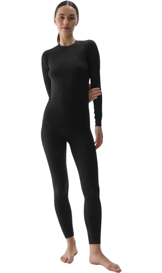 Women's Thermoactive T-Shirt 4F F176 deep black allover 4FWAW24USEAF176 20A M/L