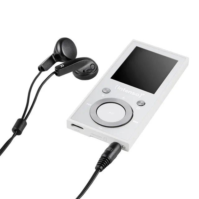 Intenso Video Scooter BT MP3 Player 64 GB – Bluetooth 5.0, 1.8" LCD Display, USB-C, microSD Card Reader, 18 hrs Battery Life, Music & Video Player, White