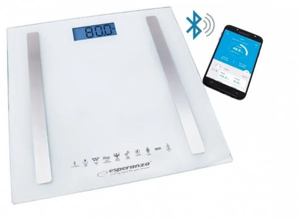 Esperanza EBS016W Personal Scale Square White Electronic Personal Scale