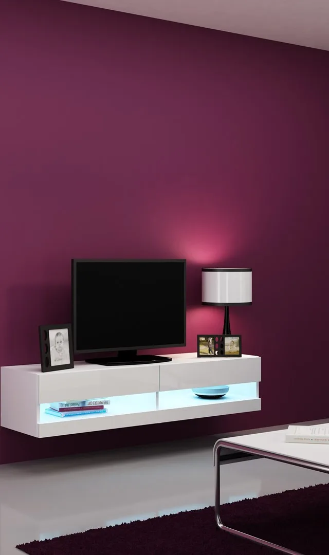 Cama TV Stand VIGO NEW 30/140/40 White/White Gloss