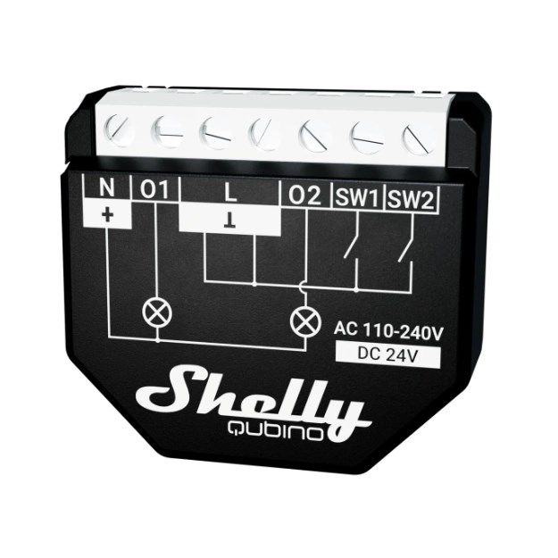 Shelly Relay "Wave 2PM" Max. 16A 2 KanäLe Flush Mount Metering
