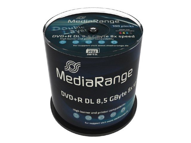 MEDIARANGE DVD R 8.5 GB DL 8x IW(100) CB