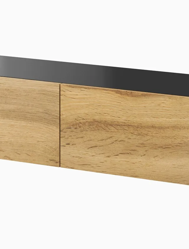 Cama TV Stand VIGO 140 30/140/40 Black/Wotan Oak