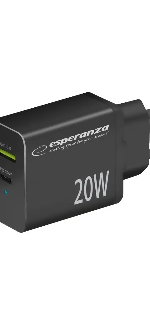 Esperanza EZC105K Mains Charger 20W Black
