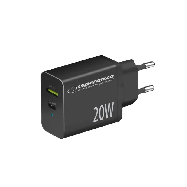 Esperanza EZC105K Mains Charger 20W Black