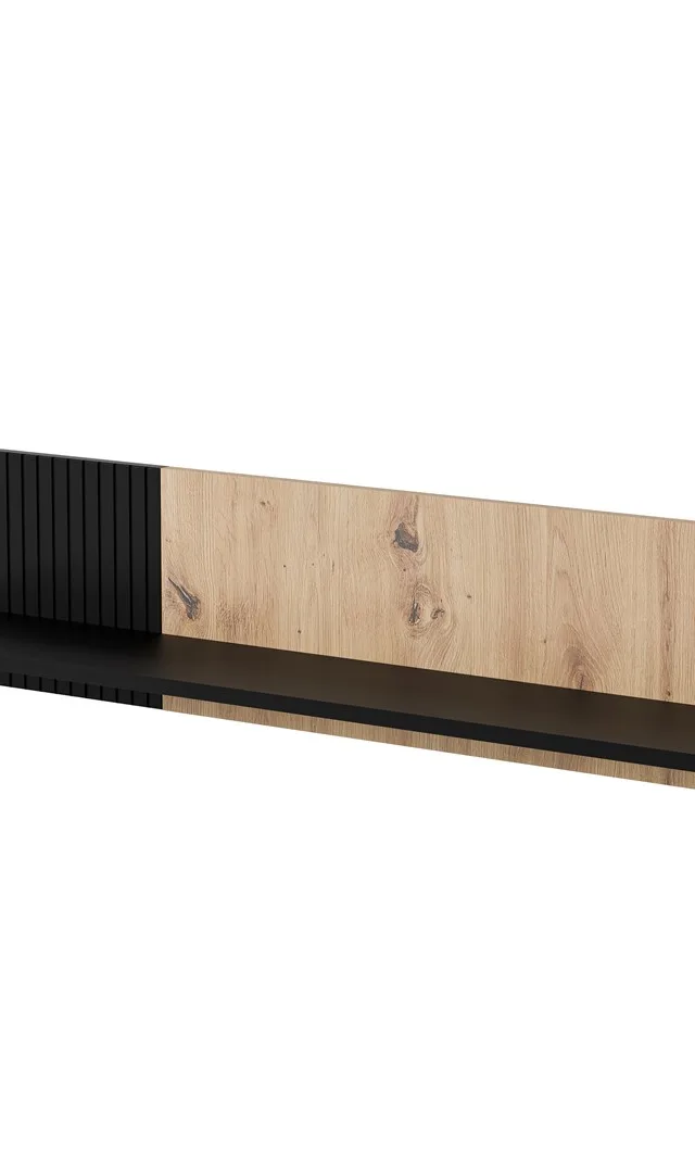 Cama MERCI Shelf 110x20x25 Black/Oak Artisan