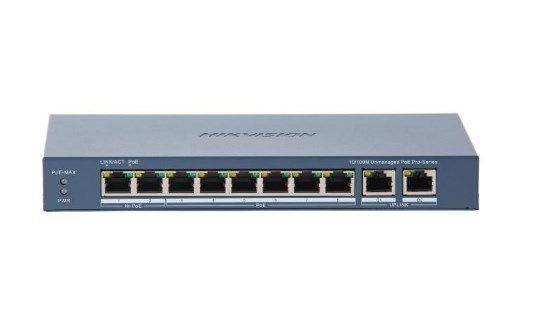 Hikvision DS-3E0310HP-E(C) network switch Unmanaged Fast Ethernet (10/100) Power over Ethernet (PoE) Blue