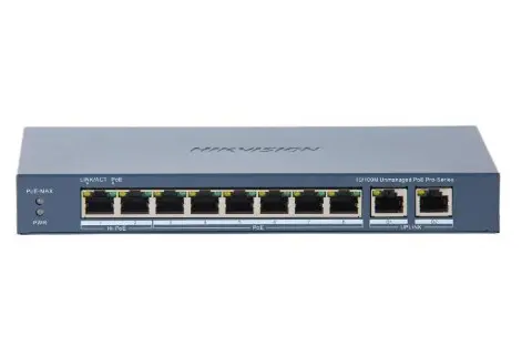 Hikvision DS-3E0310HP-E(C) network switch Unmanaged Fast Ethernet (10/100) Power over Ethernet (PoE) Blue
