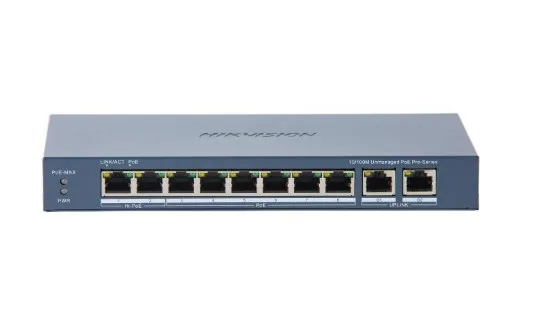 Hikvision DS-3E0310HP-E(C) network switch Unmanaged Fast Ethernet (10/100) Power over Ethernet (PoE) Blue