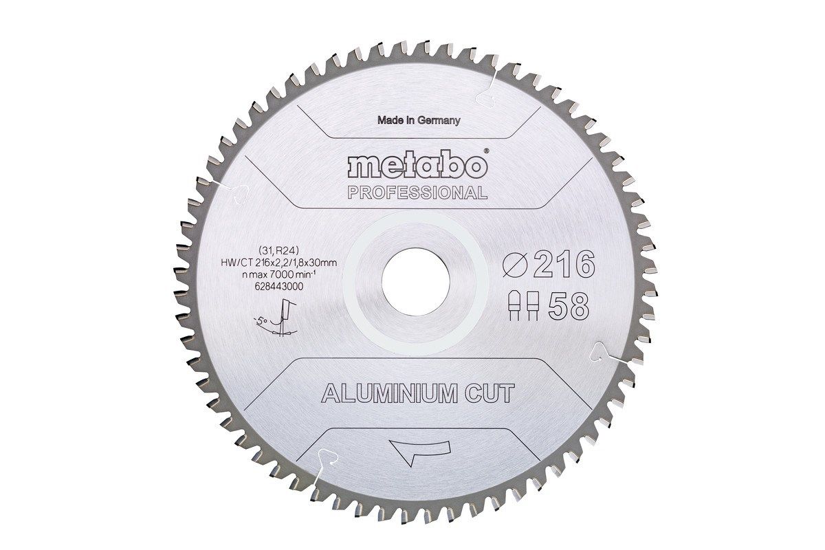 METABO Saw Blade FZ/TZ 216x30x58z For Aluminium