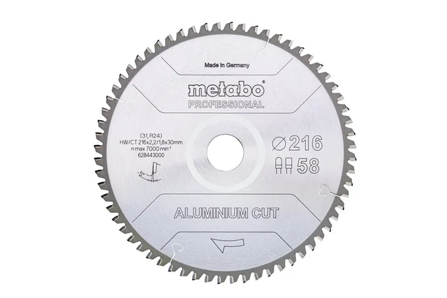 METABO Saw Blade FZ/TZ 216x30x58z For Aluminium