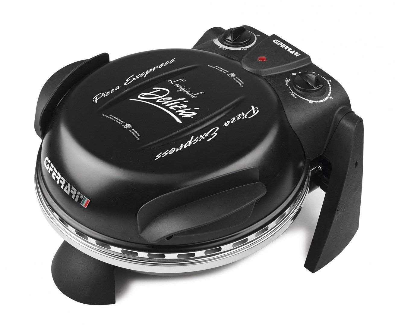 G3Ferrari Delizia Pizzaofen G1000610 (Schwarz, 1.200 Watt, Fr Pizza 31cm)