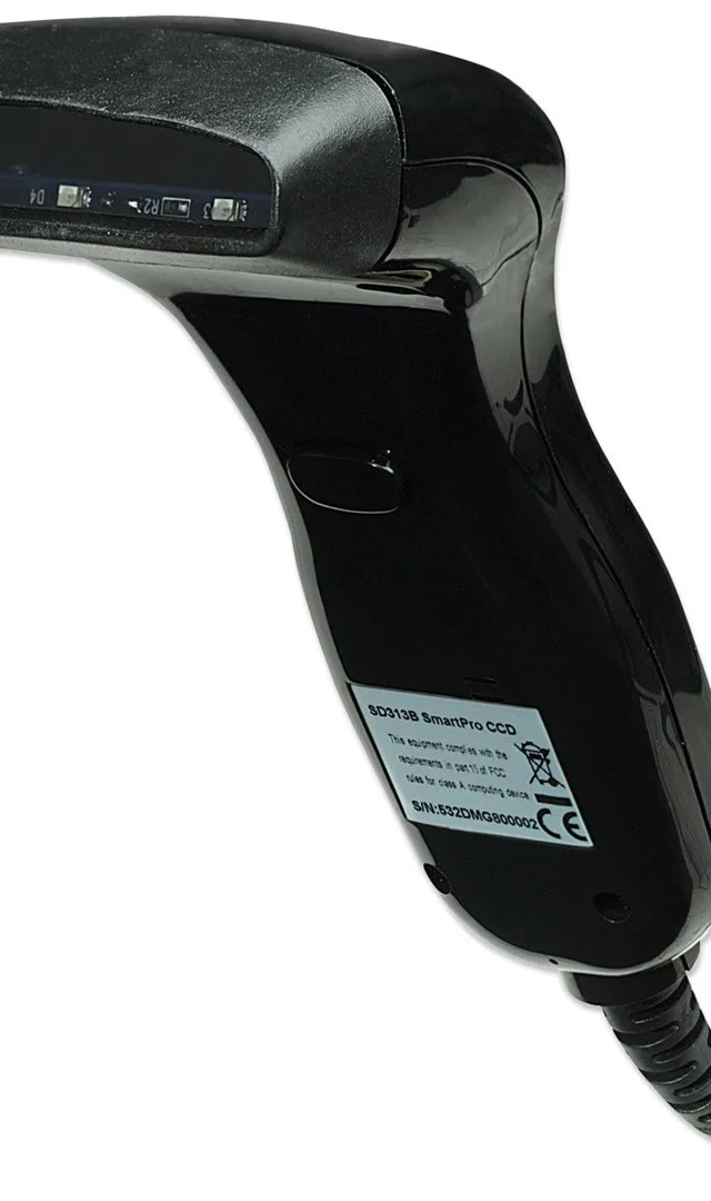 Manhattan Contact CCD Handheld Barcode Scanner, USB, 80mm Scan Width, Cable 152cm, Max Ambient Light: 3,000 lux (sunlight), Black, Three Year Warranty