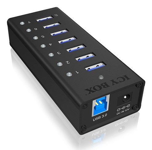 ICY BOX IB-AC618 USB 3.2 Gen 1 (3.1 Gen 1) Type-B 5000 Mbit/s Black