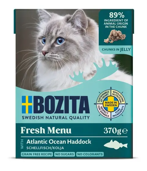 BOZITA Haddock In Jelly – Wet Cat Food – 370 G