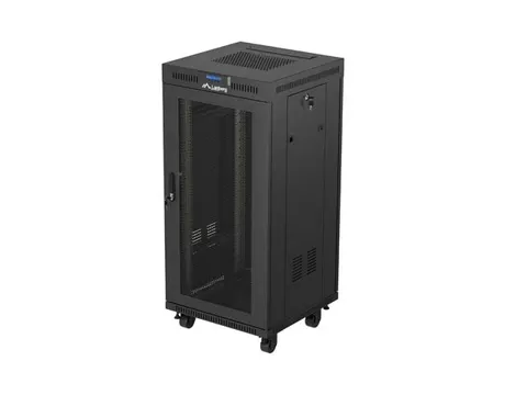 Lanberg FF01-6624-23BL rack cabinet 24U Freestanding rack Black
