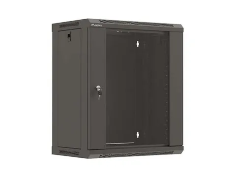 Lanberg WF03-5312-10B rack cabinet 12U Wall mounted rack Black
