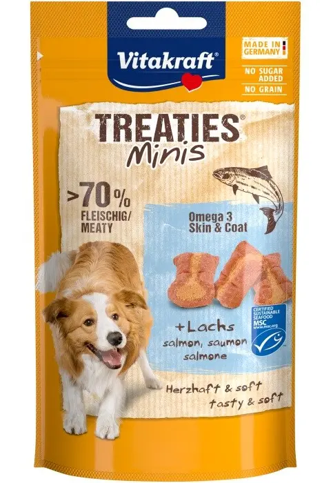 VITAKRAFT Treaties Minis Salmon - Dog Treat - 48 G