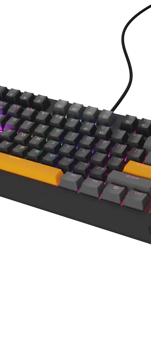 GENESIS Thor 230 TKL keyboard Gaming USB + RF Wireless + Bluetooth QWERTY Black, Grey, Orange