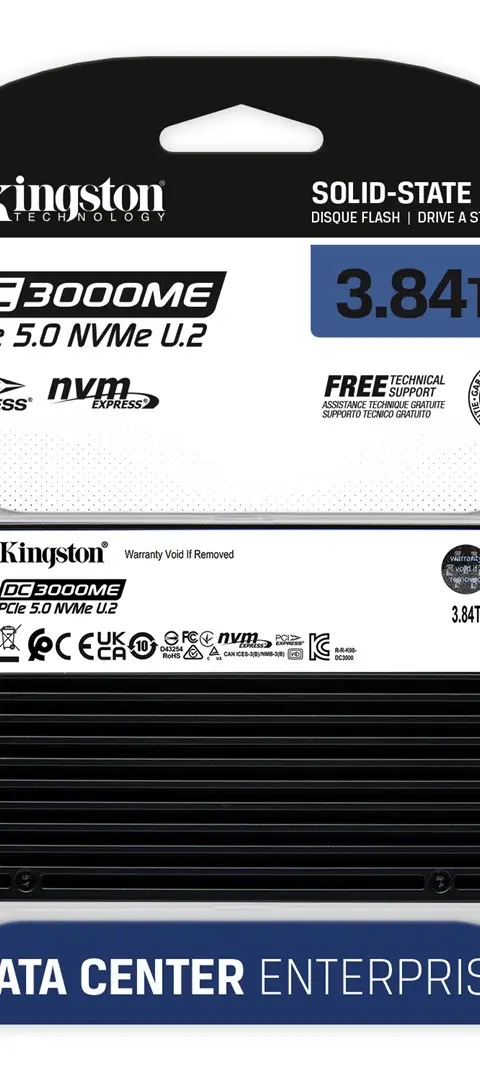 Kingston Technology 3.84TB DC3000ME U.2 PCIe 5.0 NVMe TCG Opal Enterprise SSD